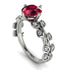 Leaves All Around White Gold Ruby Ring - Sydney 2ct No. 12